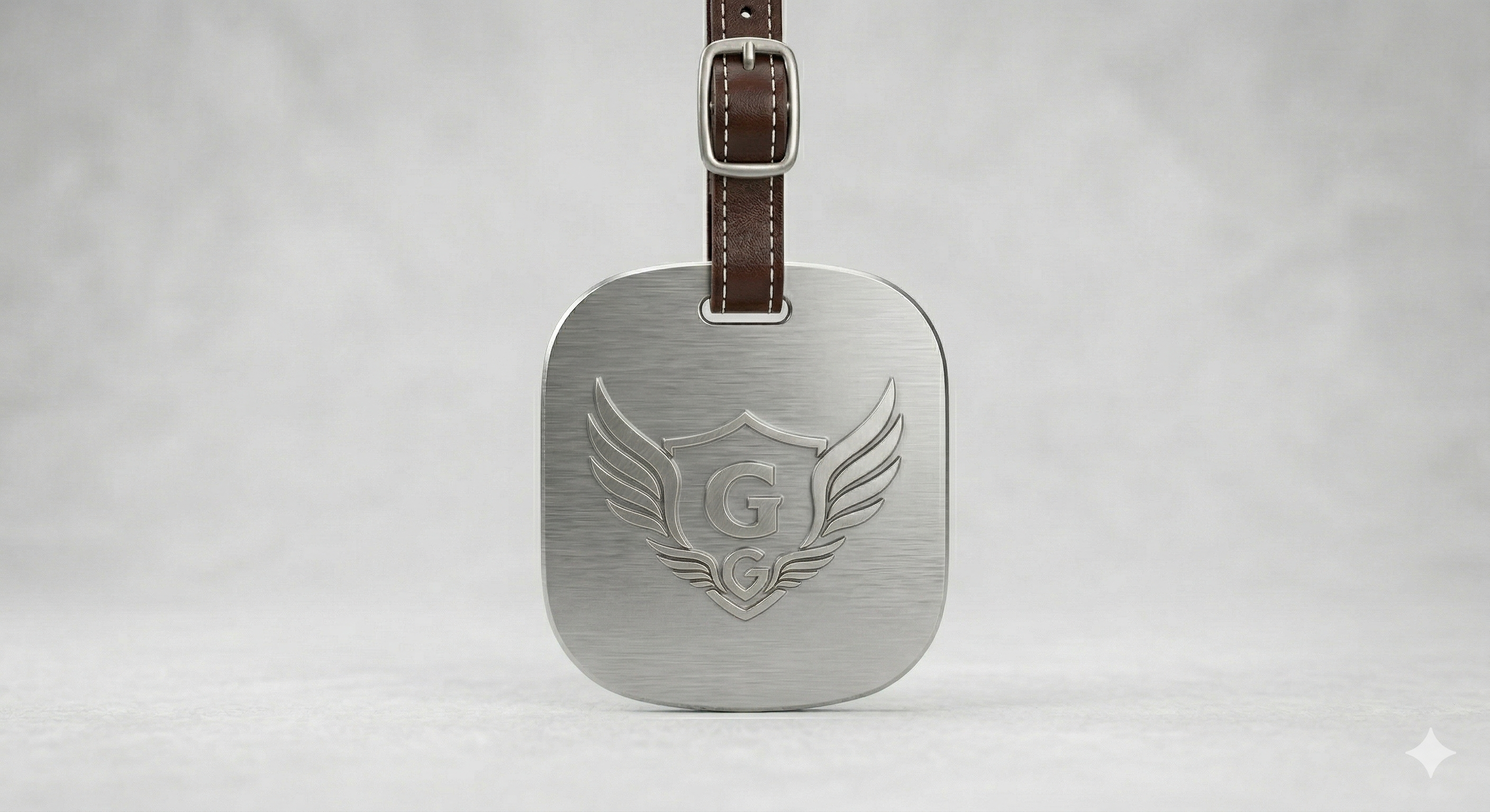 Classic leather bag tag