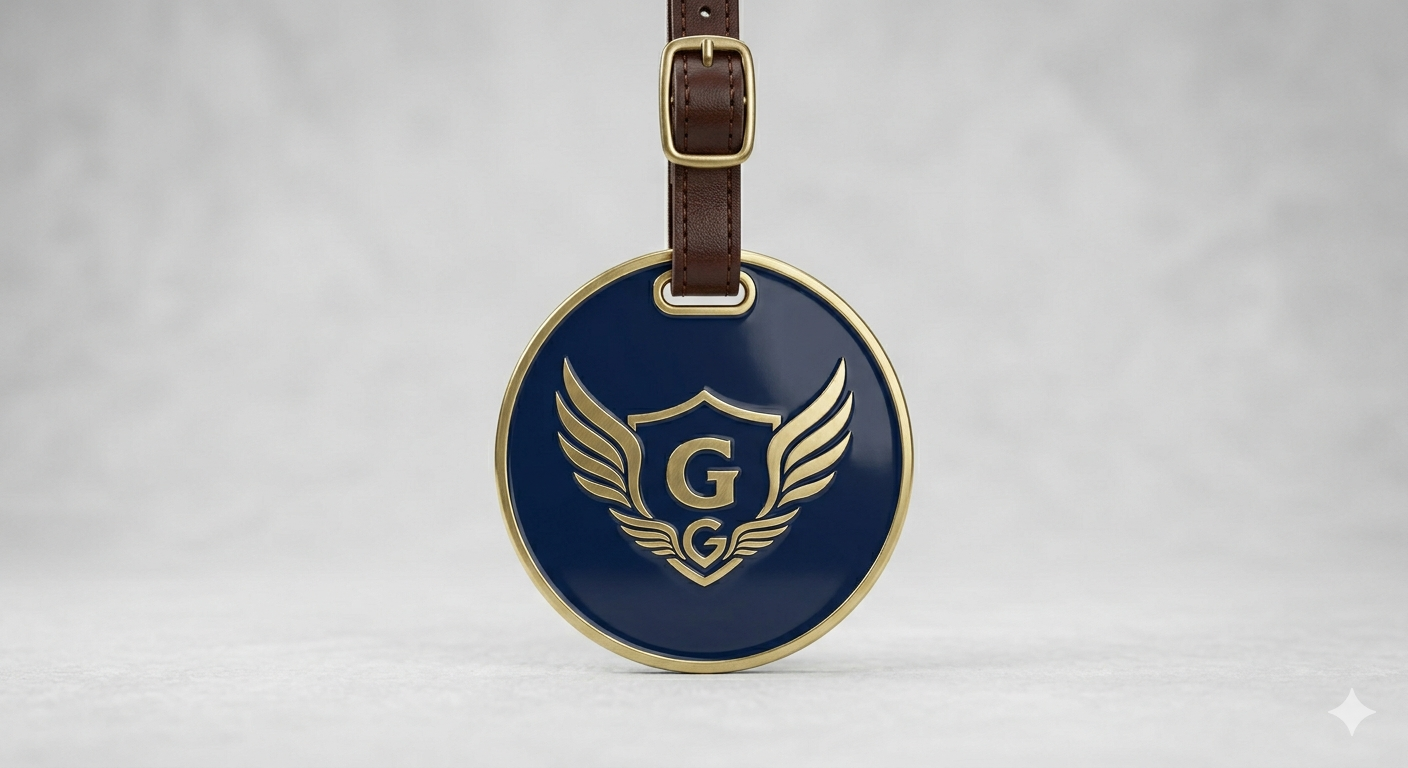 Enamel round bag tag